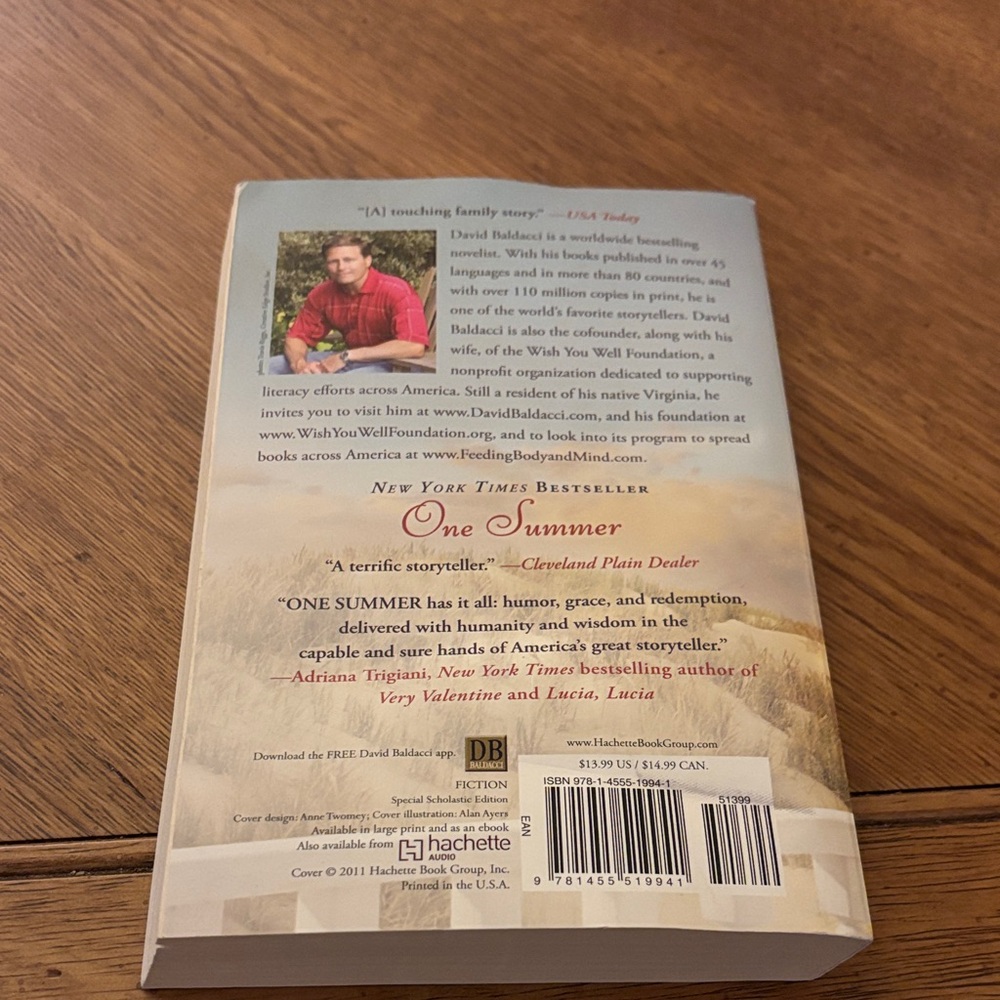 David Baldacci 'One Summer' Paperback Book - Picture 2 of 5